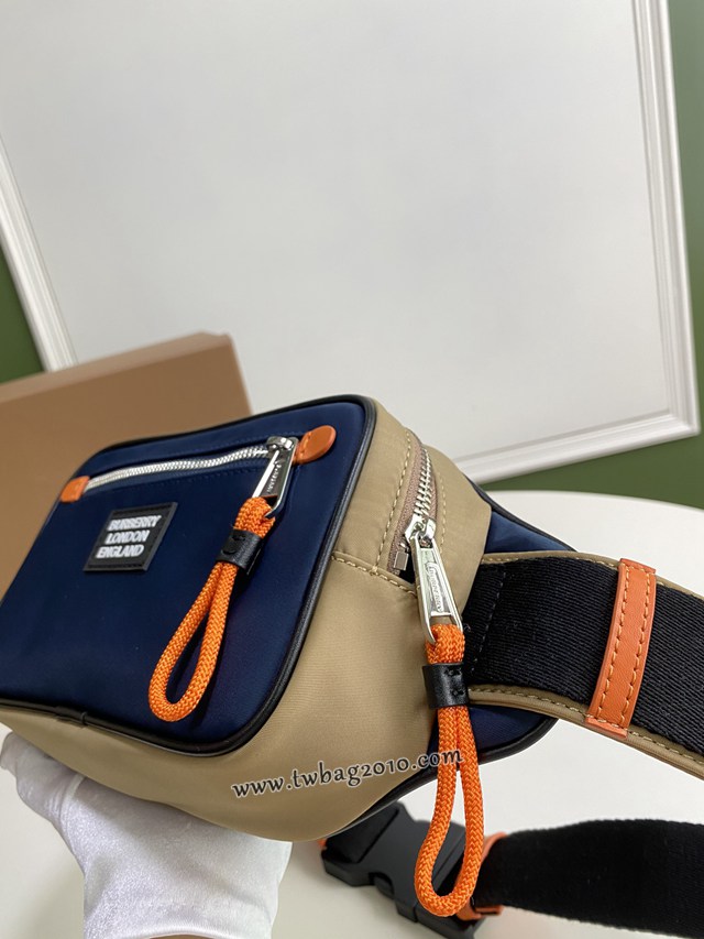 Burberry專櫃新腰包款 巴寶莉拼色尼龍面料男士腰包挎包 yxb1036